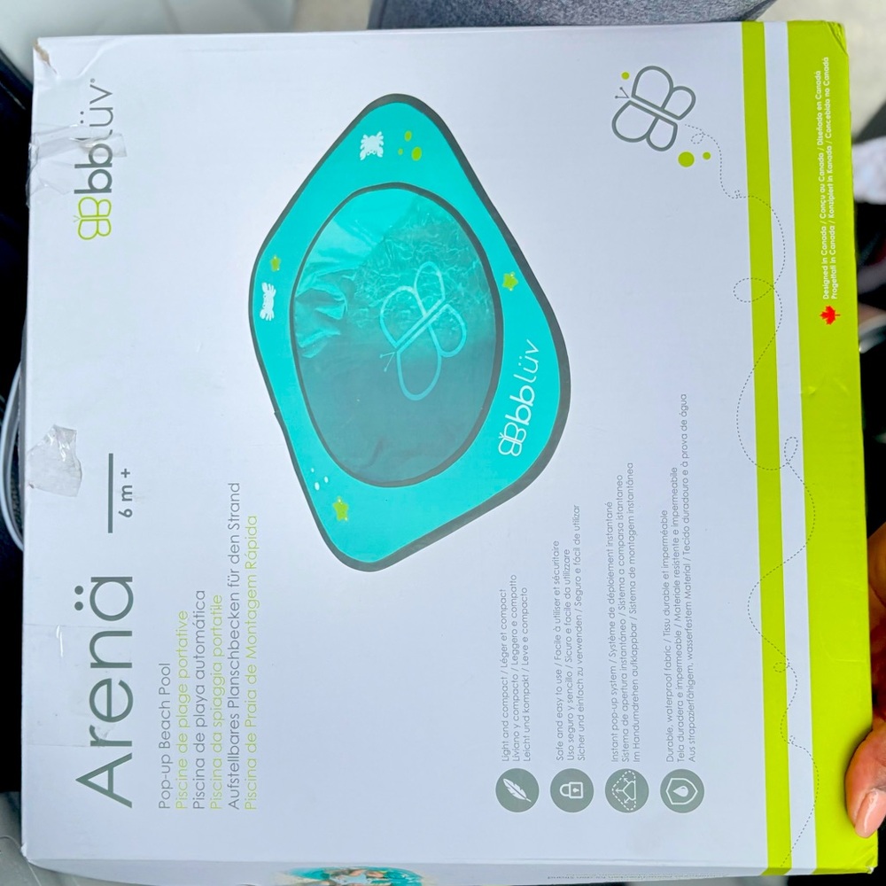 New open box baby luv pop up pool